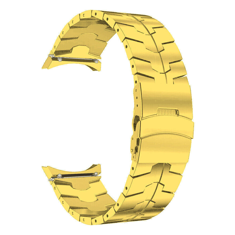 Strap-it Strap-it Bracelet acier solidité Samsung Galaxy Watch 4 Classic 46mm (or)