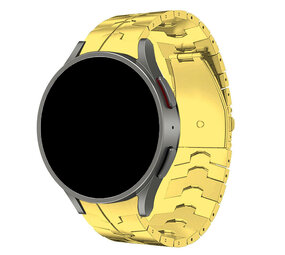 Strap-it Bracelet acier solidité Samsung Galaxy Watch 4 44mm (or)