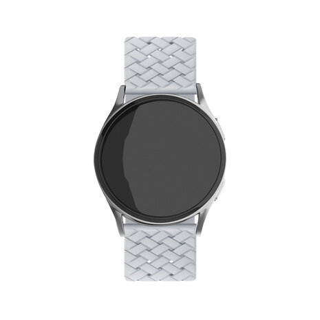 Strap-it Strap-it Bracelet silicone tissé Samsung Galaxy Watch 4 40mm (gris)