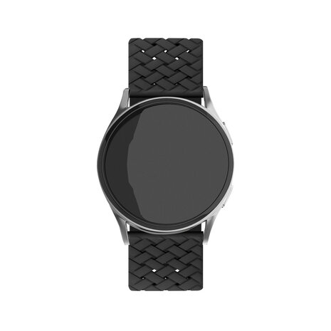 Strap-it Strap-it Bracelet silicone tissé Samsung Galaxy Watch 4 40mm (noir)