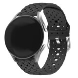 Strap-it Bracelet silicone tissé Samsung Galaxy Watch 4 Classic 46mm (noir)