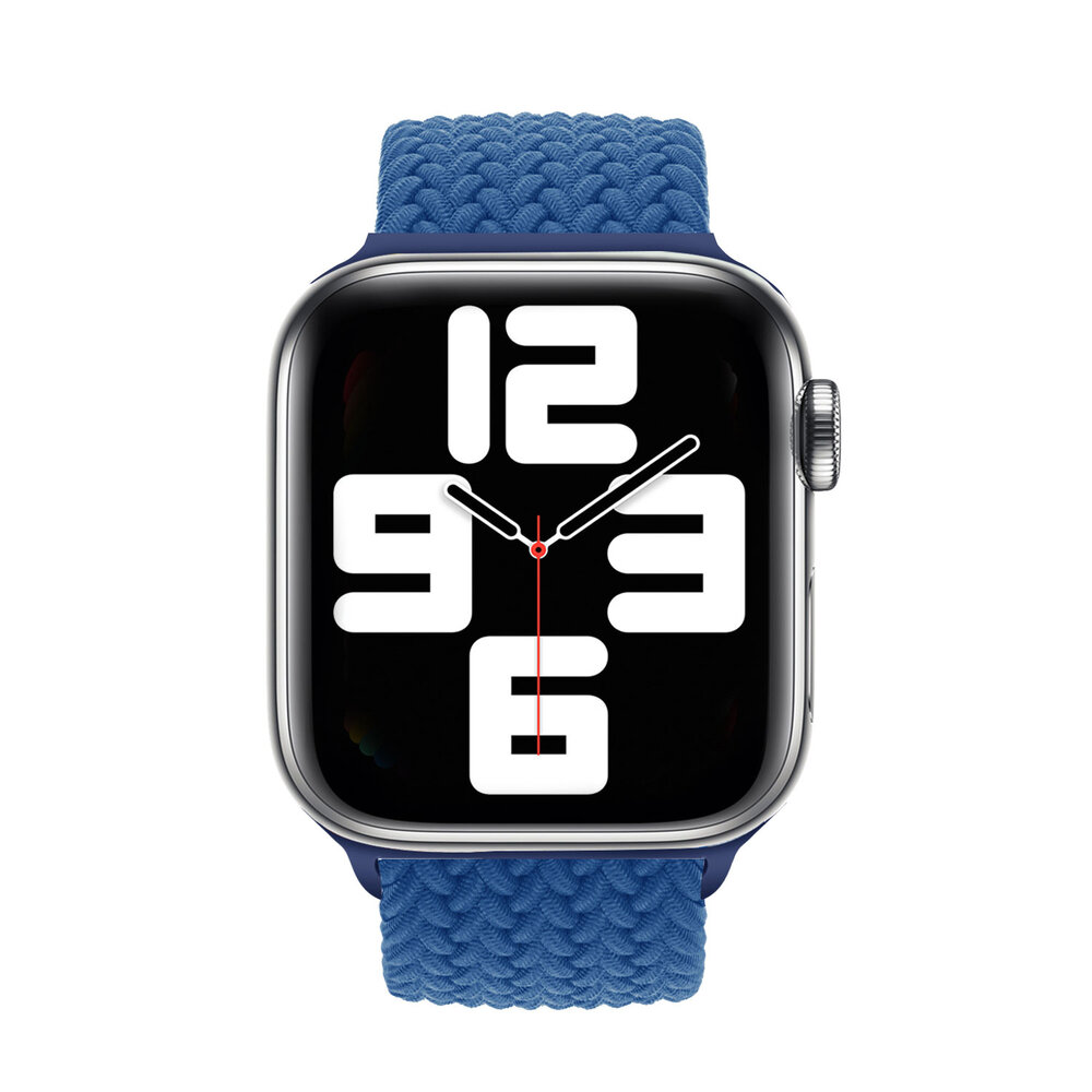 Strap-it Strap-it Bracelet nylon tressé Apple Watch (bleu)