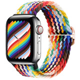 Strap-it Bracelet nylon tressé Apple Watch (arc-en-ciel)