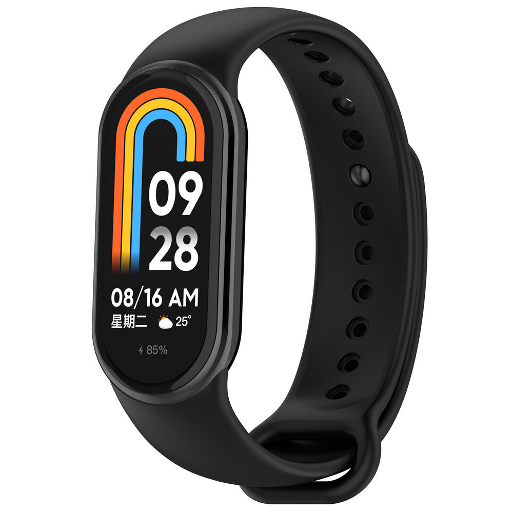 Strap-it Strap-it Bracelet silicone Xiaomi Smart Band 8 (noir)