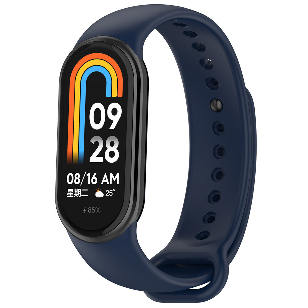 Strap-it Strap-it Bracelet silicone Xiaomi Smart Band 8 (bleu foncé)