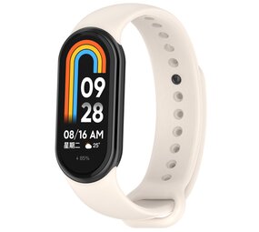 Strap-it Bracelet silicone Xiaomi Smart Band 8 (lumière stellaire)