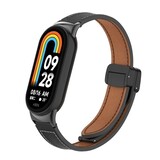 Strap-it Bracelet cuir avec D-Buckle Xiaomi Smart Band 8 (noir) Strap-it Bracelet cuir avec D-Buckle Xiaomi Smart Band 8 (noir)