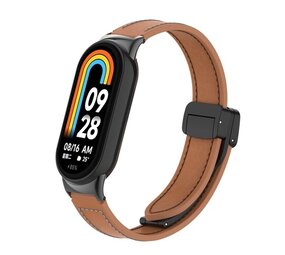 Strap-it Bracelet cuir avec D-Buckle Xiaomi Smart Band 8 (marron) Strap-it Bracelet cuir avec D-Buckle Xiaomi Smart Band 8 (marron)