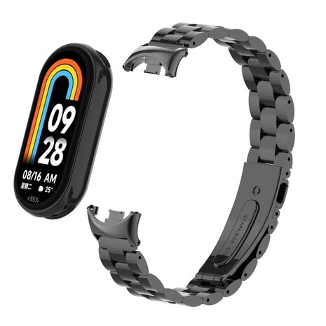 Strap-it Strap-it Bracelet acier Xiaomi Smart Band 8 (noir) Strap-it Strap-it Bracelet acier Xiaomi Smart Band 8 (noir)