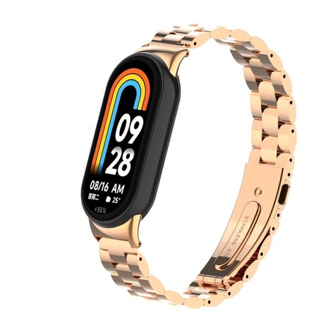Strap-it Strap-it Bracelet acier Xiaomi Smart Band 8 (or rose) Strap-it Strap-it Bracelet acier Xiaomi Smart Band 8 (or rose)