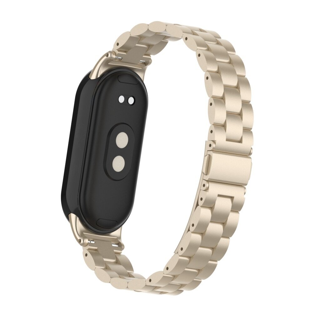 Strap-it Strap-it Bracelet acier Xiaomi Smart Band 8 (lumière stellaire) Strap-it Strap-it Bracelet acier Xiaomi Smart Band 8 (lumière stellaire)