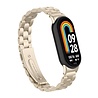 Strap-it Strap-it Bracelet acier Xiaomi Smart Band 8 (lumière stellaire) Strap-it Strap-it Bracelet acier Xiaomi Smart Band 8 (lumière stellaire)