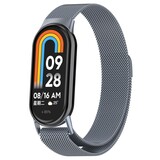 Strap-it Bracelet milanese Xiaomi Smart Band 8 (gris espace)