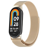 Strap-it Bracelet milanese Xiaomi Smart Band 8 (champagne)