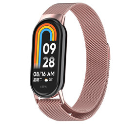 Strap-it Bracelet milanese Xiaomi Smart Band 8 (rose)