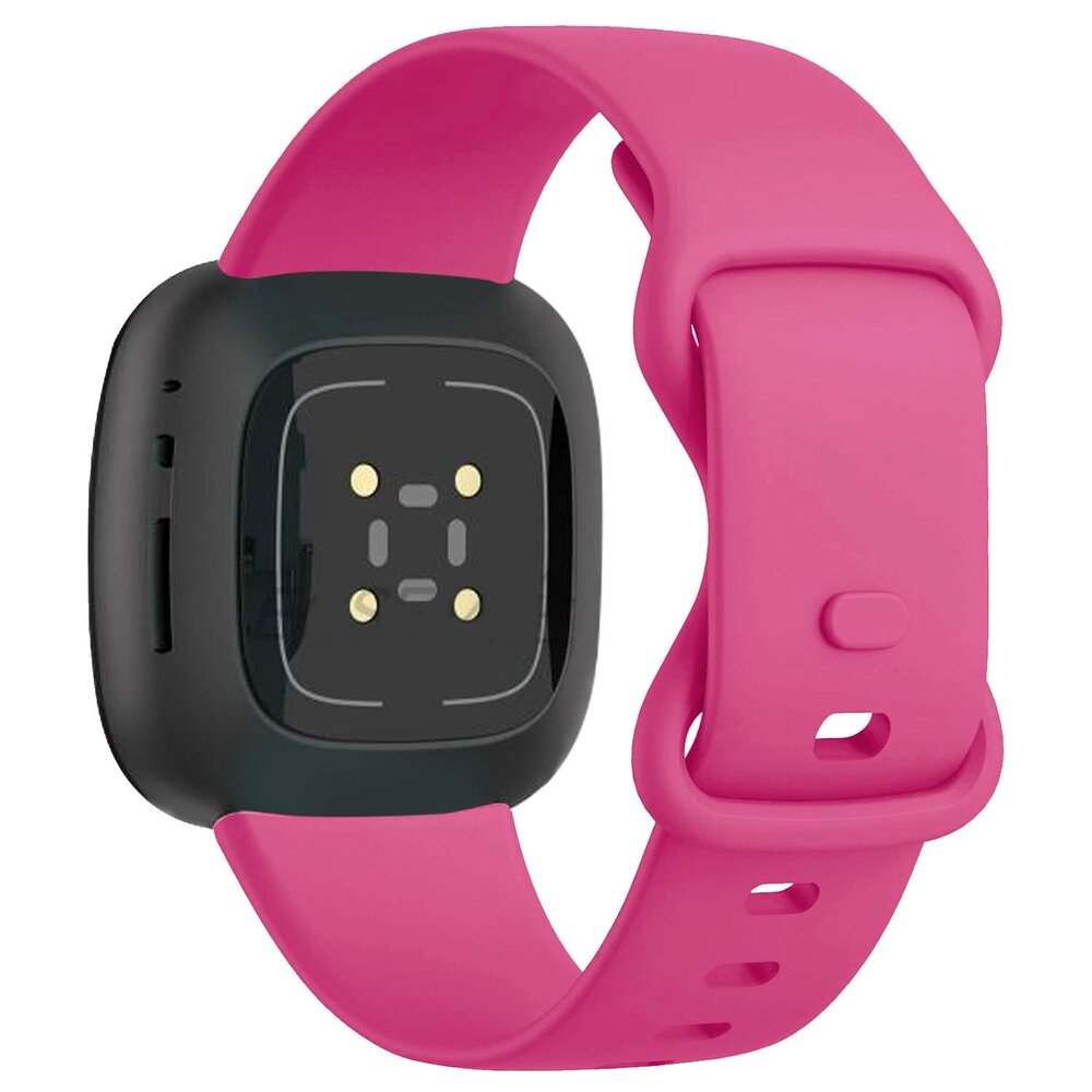 Strap-it Strap-it Bracelet silicone classique Fitbit Versa 4 (rose vif)