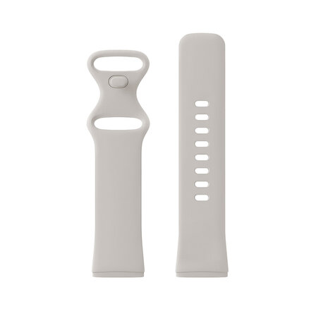 Strap-it Strap-it Bracelet silicone classique Fitbit Versa 4 (blanc cassé)