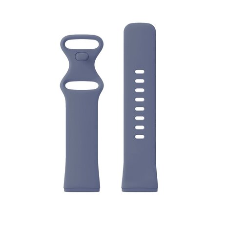 Strap-it Strap-it Bracelet silicone classique Fitbit Versa 4 (gris-bleu)