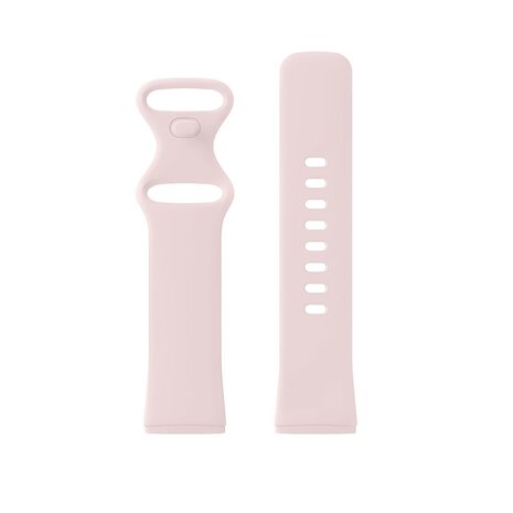 Strap-it Strap-it Bracelet silicone classique Fitbit Versa 4 (rose clair)