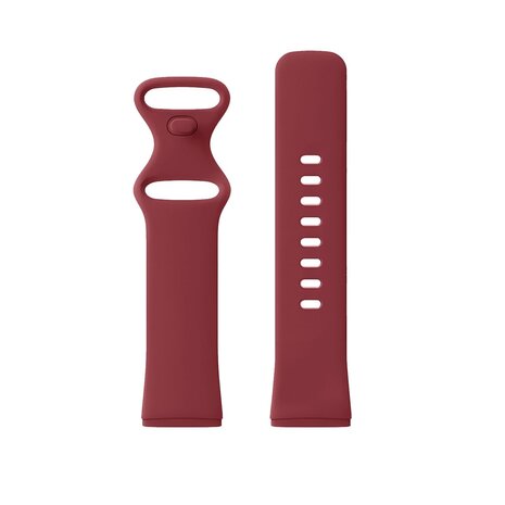 Strap-it Strap-it Bracelet silicone classique Fitbit Versa 4 (vin rouge)