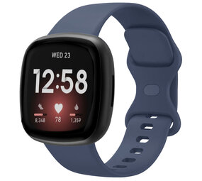 Strap-it Bracelet silicone classique Fitbit Versa 4 (bleu foncé)