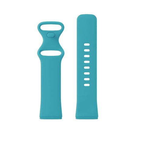 Strap-it Strap-it Bracelet silicone classique Fitbit Sense (aqua)