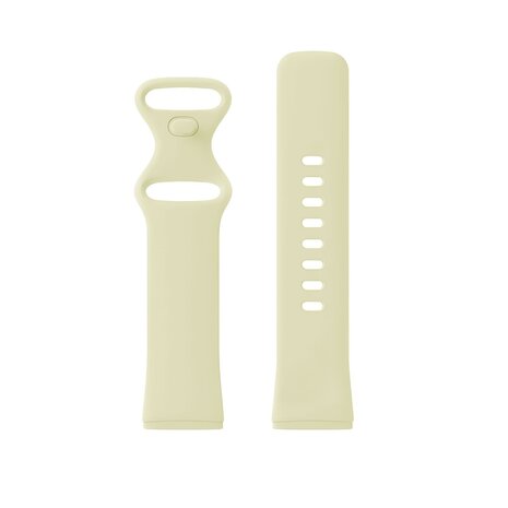 Strap-it Strap-it Bracelet silicone classique Fitbit Sense (jaune pâle)