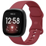Strap-it Bracelet silicone classique Fitbit Sense (vin rouge)