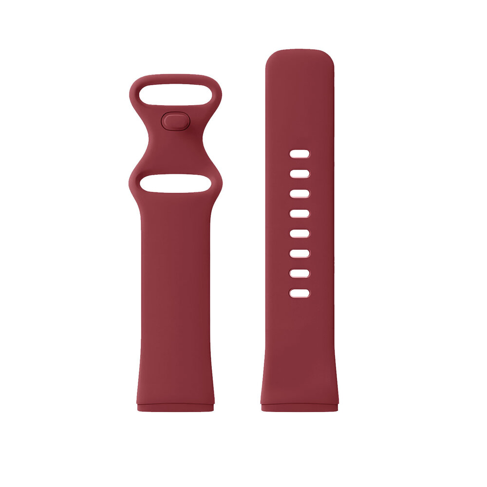 Strap-it Strap-it Bracelet silicone classique Fitbit Sense 2 (vin rouge)