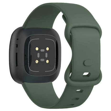 Strap-it Strap-it Bracelet silicone classique Fitbit Sense 2 (vert foncé)