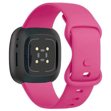 Strap-it Strap-it Bracelet silicone classique Fitbit Versa 3 (rose vif)
