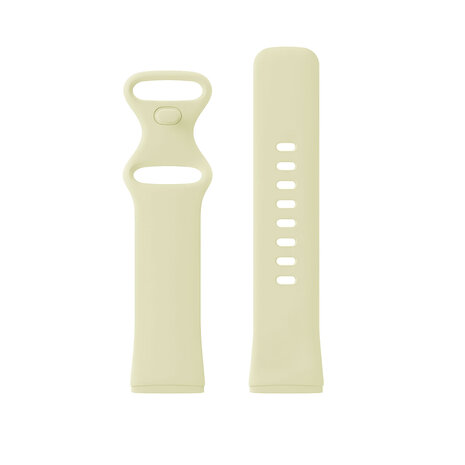 Strap-it Strap-it Bracelet silicone classique Fitbit Versa 3 (jaune pâle)