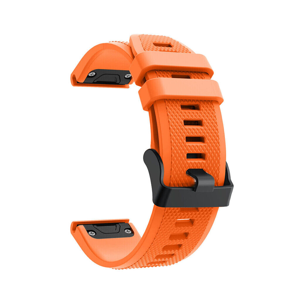13€50 sur Bracelet de montre Compatible avec Garmin Fenix 6/6 pro Fenix 5/5  Pro 22mm, Gel de silice - Orange, Montre, Top Prix