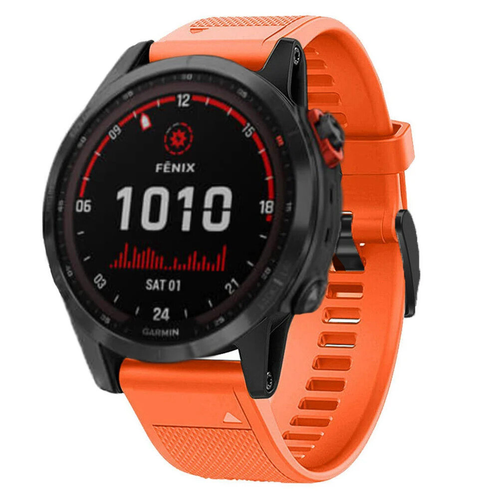 Strap-it Strap-it Bracelet silicone Garmin Fenix 7 (orange)