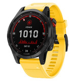 Strap-it Bracelet silicone Garmin Fenix 7 (jaune)