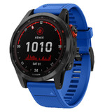 Strap-it Bracelet silicone Garmin Fenix 7 (bleu)
