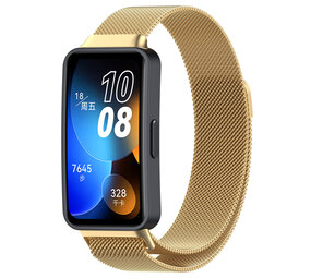 Strap-it Bracelet Milanais Huawei Band 8 (or)