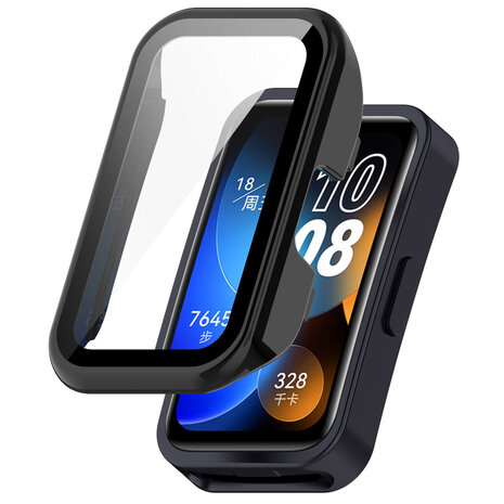 Strap-it Strap-it Coque rigide avec verre Huawei Band 8 (noir) Strap-it Strap-it Coque rigide avec verre Huawei Band 8 (noir)