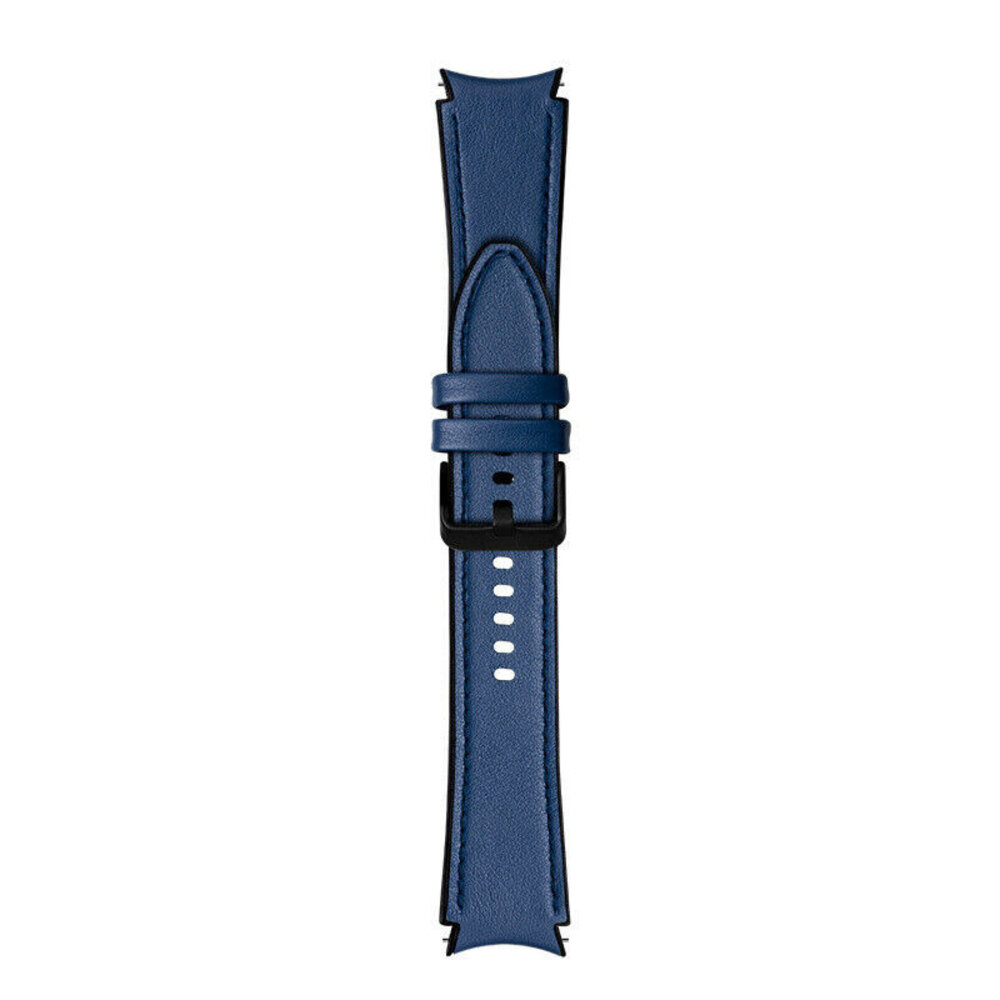 Strap-it Strap-it Bracelet hybride cuir Samsung Galaxy Watch 6 - 40mm (bleu foncé)