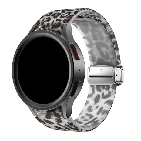 Strap-it Strap-it Bracelet magnétique léopard transparent Samsung Galaxy Watch 6 - 44mm