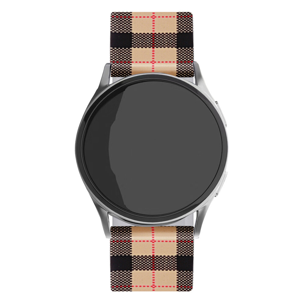 Strap-it Strap-it Bracelet tissu écossais Samsung Galaxy Watch 6 Classic 47mm Strap-it Strap-it Bracelet tissu écossais Samsung Galaxy Watch 6 Classic 47mm