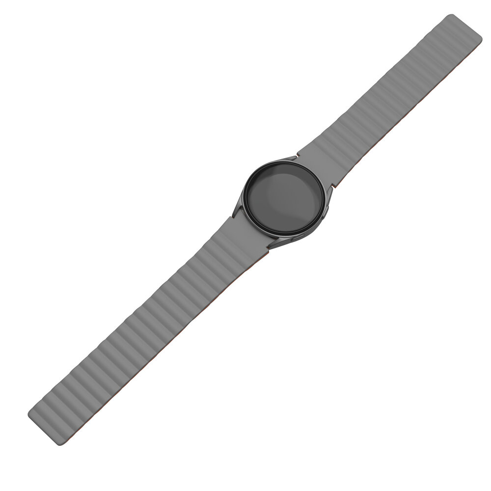 Bracelet silicone magnétique Samsung Galaxy Watch 6 40mm (gris/orange) Braceletsmartwatch.fr