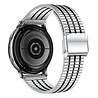 Strap-it Strap-it Bracelet acier raffiné Samsung Galaxy Watch 6 - 40mm (argent/noir) Strap-it Strap-it Bracelet acier raffiné Samsung Galaxy Watch 6 - 40mm (argent/noir)