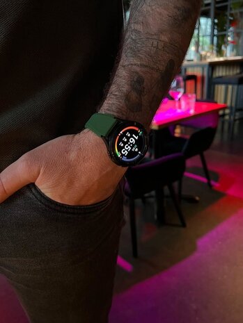 Strap-it Strap-it Bracelet silicone Samsung Galaxy Watch 6 - 40mm (vert armée)