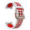 Strap-it Strap-it Bracelet sport carré Samsung Galaxy Watch 6 - 40mm (blanc/rouge) Strap-it Strap-it Bracelet sport carré Samsung Galaxy Watch 6 - 40mm (blanc/rouge)