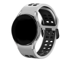 Strap-it Bracelet sport carré Samsung Galaxy Watch 6 - 40mm (blanc/noir)