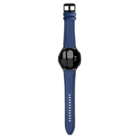 Strap-it Strap-it Bracelet hybride cuir Samsung Galaxy Watch 6 - 44mm (bleu foncé) Strap-it Strap-it Bracelet hybride cuir Samsung Galaxy Watch 6 - 44mm (bleu foncé)