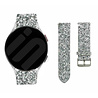 Strap-it Strap-it Bracelet cuir pailetté Samsung Galaxy Watch 6 - 44mm (argent) Strap-it Strap-it Bracelet cuir pailetté Samsung Galaxy Watch 6 - 44mm (argent)