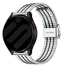 Strap-it Strap-it Bracelet acier raffiné Samsung Galaxy Watch 6 - 44mm (argent/noir) Strap-it Strap-it Bracelet acier raffiné Samsung Galaxy Watch 6 - 44mm (argent/noir)