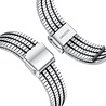 Strap-it Strap-it Bracelet acier raffiné Samsung Galaxy Watch 6 - 44mm (argent/noir) Strap-it Strap-it Bracelet acier raffiné Samsung Galaxy Watch 6 - 44mm (argent/noir)